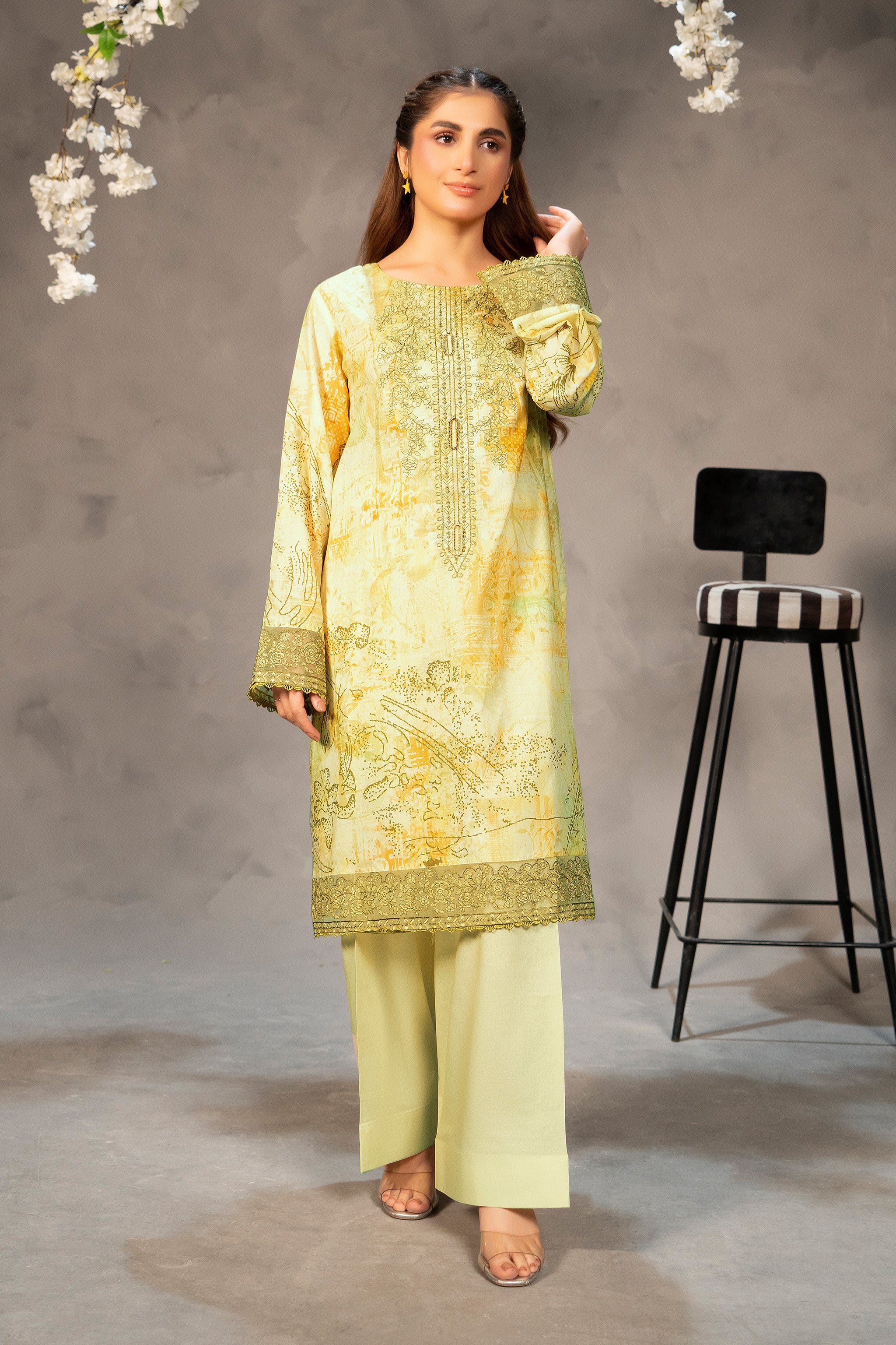 2 Piece Unstitched Digital Printed Lawn