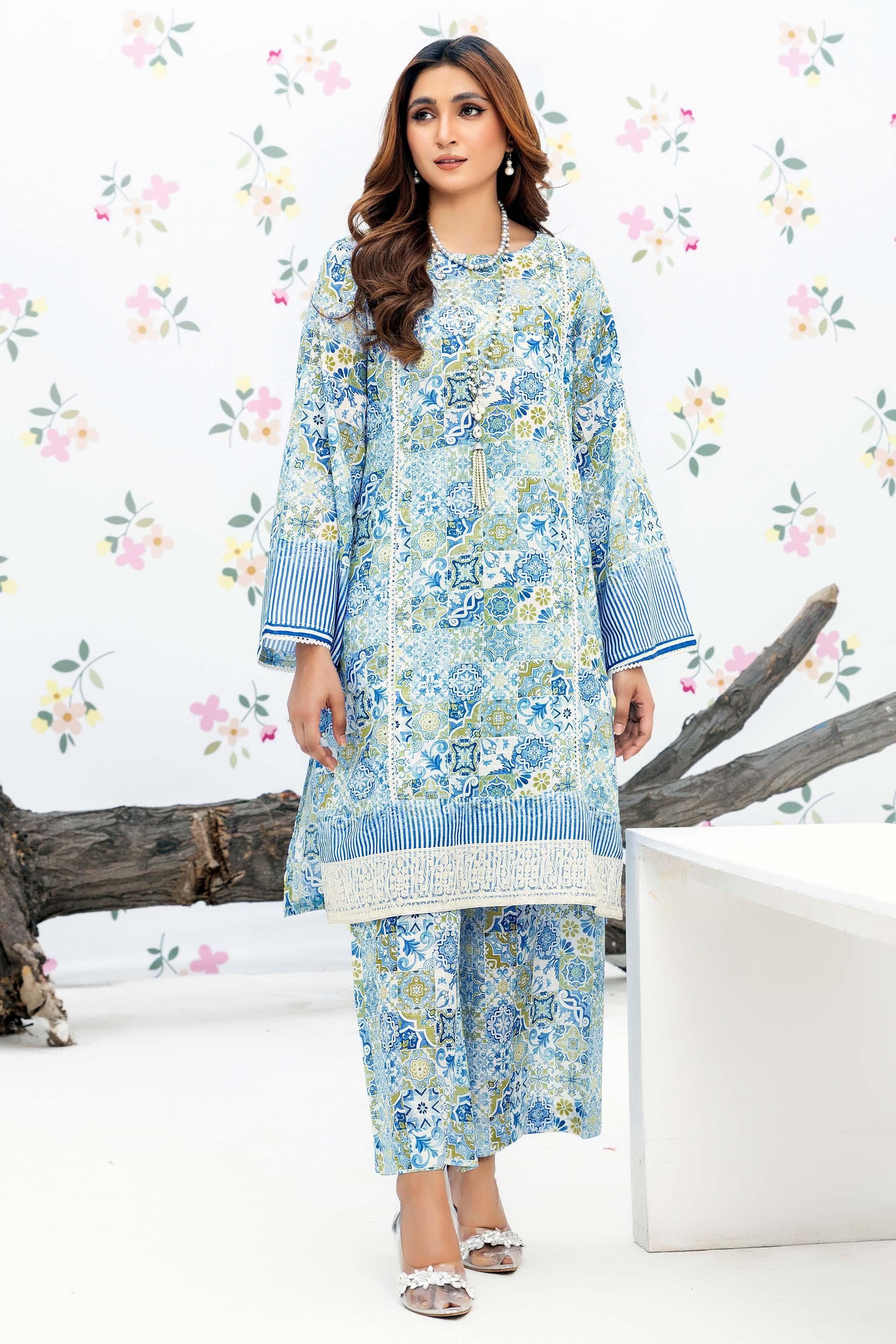 JHIL MIL COLLECTION / 1PC UNSTITCHED / DIGITAL PRINTED EMBROIDERED LAWN SUMMER 24 BY SAFANOOR