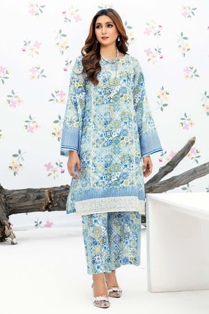 JHIL MIL COLLECTION / 1PC UNSTITCHED / DIGITAL PRINTED EMBROIDERED LAWN SUMMER 24 BY SAFANOOR