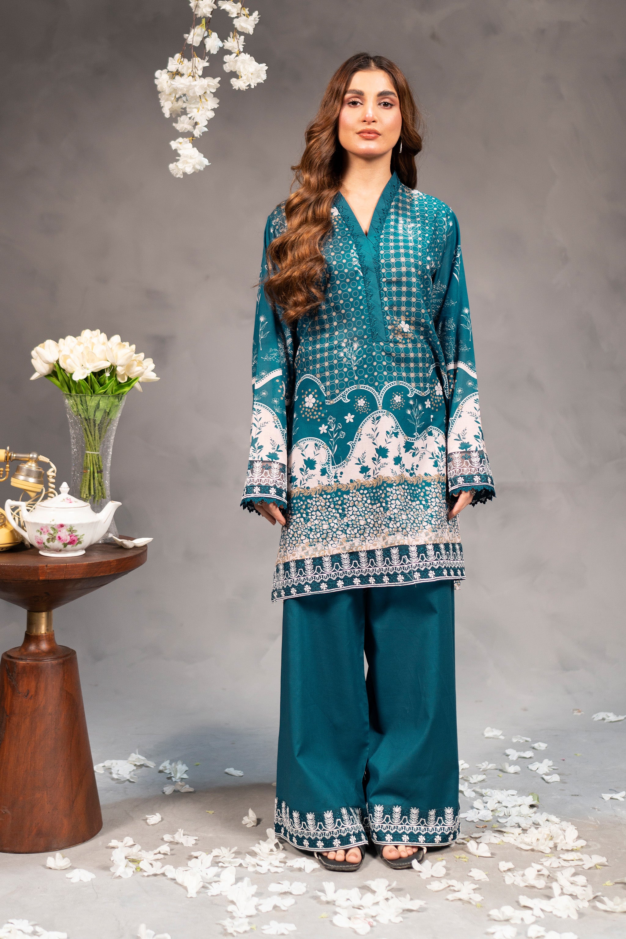 2 Piece Unstitched Digital Printed Lawn