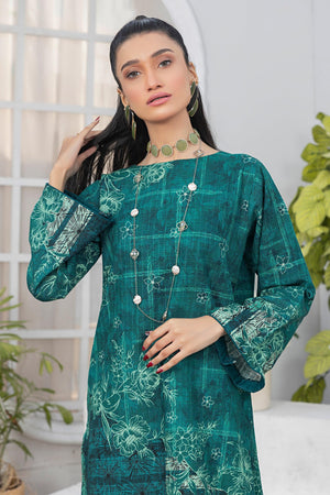 1 Piece Unstitched Doriya Khaddar Dark Green - SafaNoor