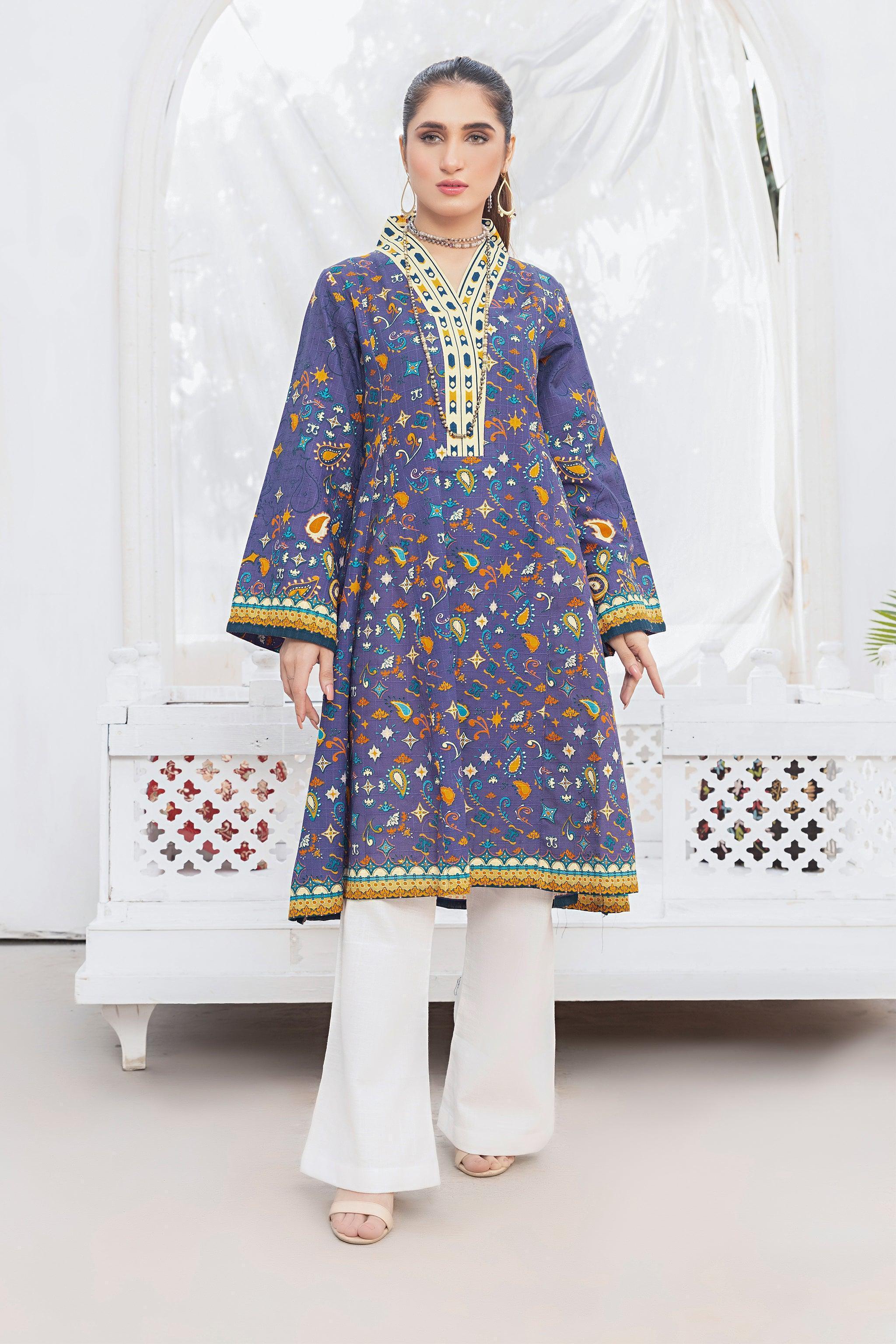 1 Piece Unstitched Doriya Khaddar Dark Purple - SafaNoor
