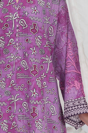 1 Piece Unstitched Doriya Khaddar Multi Purple - SafaNoor