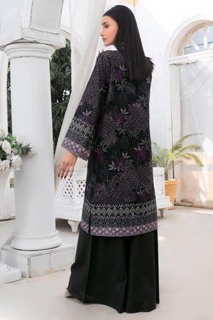 1 Piece Unstitched Doriya Khaddar Warm Black - SafaNoor