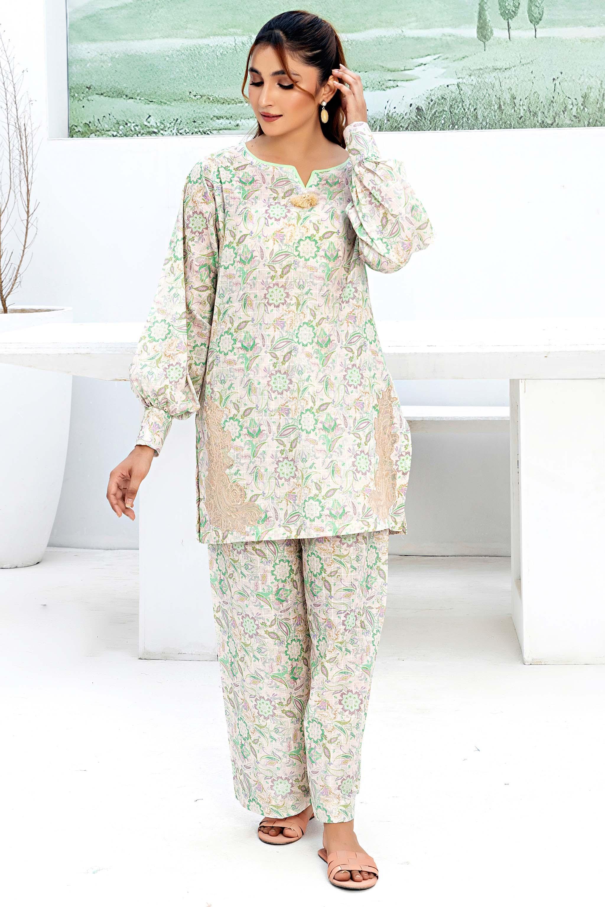 1 Piece Unstitched White Embroidered Lawn - (Vol-56/06)1P-S-24-D-18 - SAFANOOR