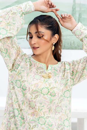 1 Piece Unstitched White Embroidered Lawn - (Vol-56/06)1P-S-24-D-18 - SAFANOOR