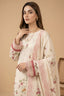 Bone 3 Piece Unstitched Premium Printed Lawn