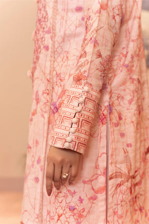 2 Piece Baby Pink Unstitched Embroidered Lawn - (Vol-37/06)2P-S-25-D6 - SAFANOOR