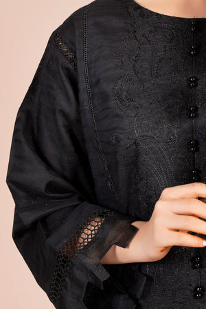 2 Piece Black Unstitched Embroidered Lawn - (Vol-40/04)2P-S-25-D-11 - SAFANOOR