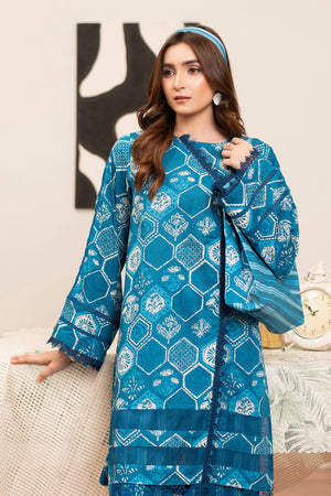 2 Piece Blue Unstitched Self Jacquard Lawn - (Vol-38/04)2P-S-25-D11 - SAFANOOR