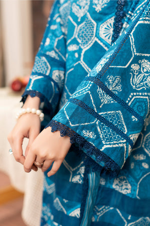 2 Piece Blue Unstitched Self Jacquard Lawn - (Vol-38/04)2P-S-25-D11 - SAFANOOR