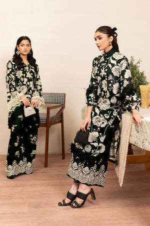 2 Piece Chic Black Unstitched Self Jacquard Lawn - (Vol-38/04)2P-S-25-D3 - SAFANOOR