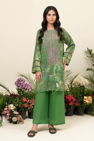 2 Piece Green Unstitched Embroidered Lawn - (Vol-39/14)2P-S-25-D3 - SAFANOOR