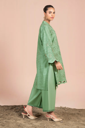 2 Piece Green Unstitched Embroidered Lawn - (Vol-40/04)2P-S-25-D-2 - SAFANOOR