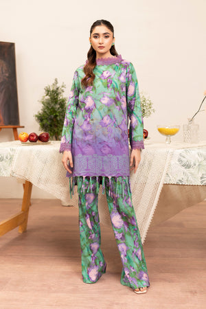 2 Piece Green Unstitched Self Jacquard Lawn - (Vol-38/04)2P-S-25-D1 - SAFANOOR