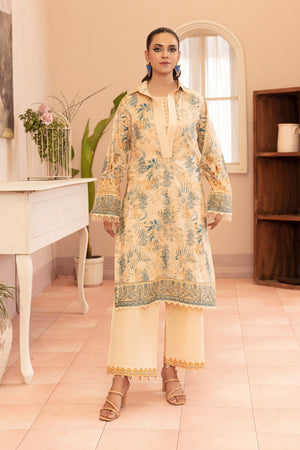 2 Piece Lemon Unstitched Embroidered Lawn - (Vol-37/06)2P-S-25-D7 - SAFANOOR