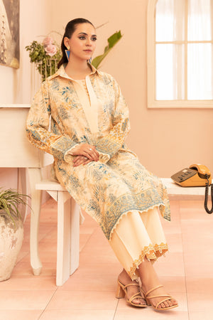 2 Piece Lemon Unstitched Embroidered Lawn - (Vol-37/06)2P-S-25-D7 - SAFANOOR