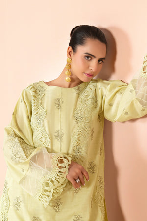 2 Piece Lemon Unstitched Embroidered Lawn - (Vol-40/04)2P-S-25-D-3 - SAFANOOR