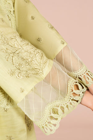 2 Piece Lemon Unstitched Embroidered Lawn - (Vol-40/04)2P-S-25-D-3 - SAFANOOR