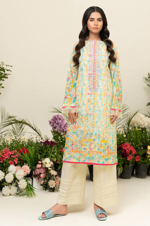 2 Piece Lemon Unstitched Embroidered Lawn - (Vol-39/14)2P-S-25-D4 - SAFANOOR