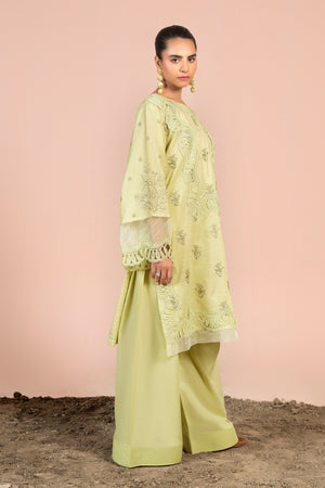 2 Piece Lemon Unstitched Embroidered Lawn - (Vol-40/04)2P-S-25-D-3 - SAFANOOR