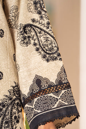 2 Piece Off White Unstitched Naps Khaddar - SafaNoor