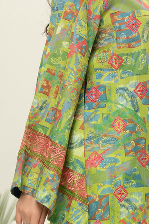 2 Piece Parrot Unstitched Embroidered Lawn - (Vol-39/14)2P-S-25-D7 - SAFANOOR