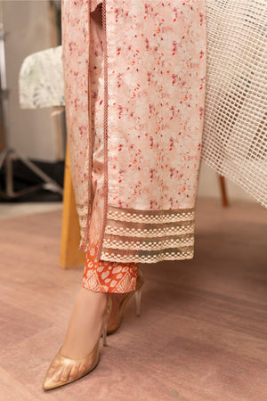 2 Piece Peach Unstitched Self Jacquard Lawn - (Vol-38/04)2P-S-25-D8 - SAFANOOR