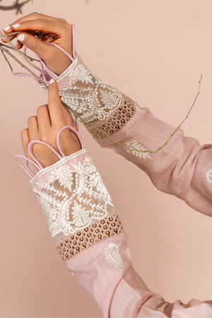 2 Piece Pink Unstitched Embroidered Lawn - (Vol-40/04)2P-S-25-D-9 - SAFANOOR