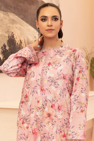 2 Piece Rose Pink Unstitched Embroidered Lawn - (Vol-37/06)2P-S-25-D8 - SAFANOOR