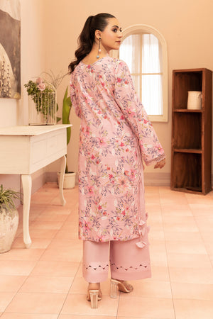 2 Piece Rose Pink Unstitched Embroidered Lawn - (Vol-37/06)2P-S-25-D8 - SAFANOOR