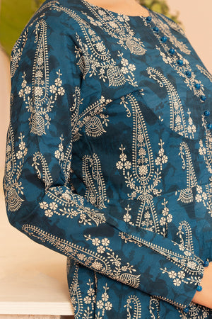 2 Piece Sea Green Unstitched Embroidered Lawn - (Vol-37/06)2P-S-25-D2 - SAFANOOR