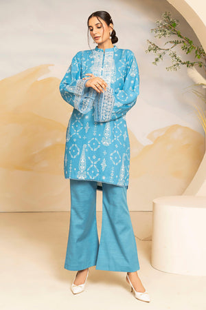 2 Piece Sky Blue Embroidered Cotton Unstitched - (Vol-27/01)2P-W-24-D-1