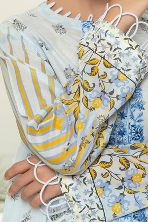 2 Piece Teal Unstitched Embroidered Lawn - (Vol-39/14)2P-S-25-D8 - SAFANOOR