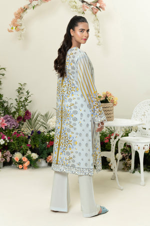 2 Piece Teal Unstitched Embroidered Lawn - (Vol-39/14)2P-S-25-D8 - SAFANOOR