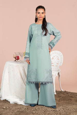 2 Piece Teal Unstitched Embroidered Lawn - (Vol-40/04)2P-S-25-D-4 - SAFANOOR