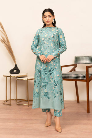 2 Piece Teal Unstitched Self Jacquard Lawn - (Vol-38/04)2P-S-25-D10 - SAFANOOR