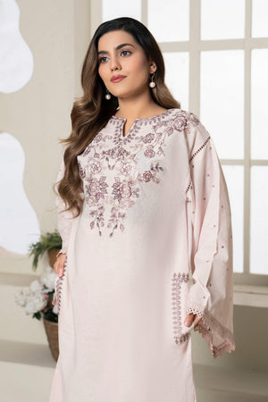 2 Piece Unstitched Pink Embroidered Lawn - (Vol-36/03)2P-S-25-D11 - SAFANOOR