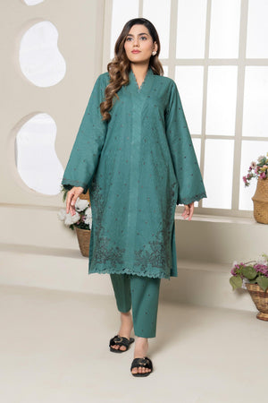 2 Piece Unstitched Sea Green Embroidered Lawn - (Vol-36/03)2P-S-25-D4 - SAFANOOR