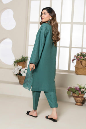 2 Piece Unstitched Sea Green Embroidered Lawn - (Vol-36/03)2P-S-25-D4 - SAFANOOR