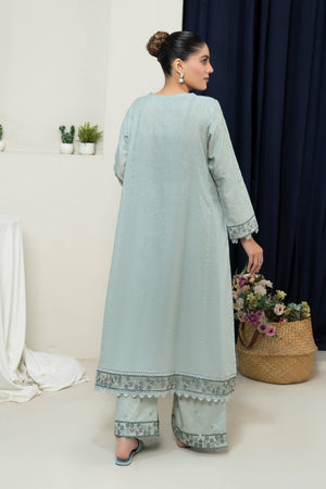 2 Piece Unstitched Teal Embroidered Lawn - (Vol-36/03)2P-S-25-D7 - SAFANOOR