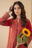 Red 2 Piece Unstitched Dyed Embroidered Lawn