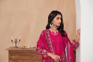 3 Piece Barbie Pink Khaddar Unstitched - SafaNoor