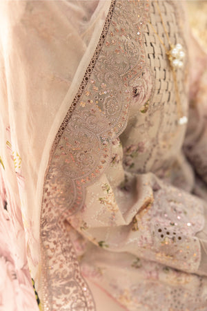 3 Piece Brown Unstitched Embroidered Lawn - (Vol-108/12)3P-S-25-D2 - SAFANOOR