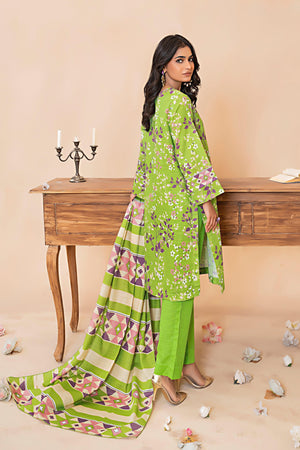 3 Piece Green Khaddar Unstitched - SafaNoor