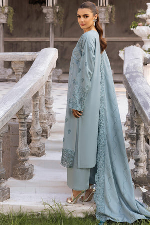 3 Piece Grey Embroidered Karandi Unstitched - SafaNoor