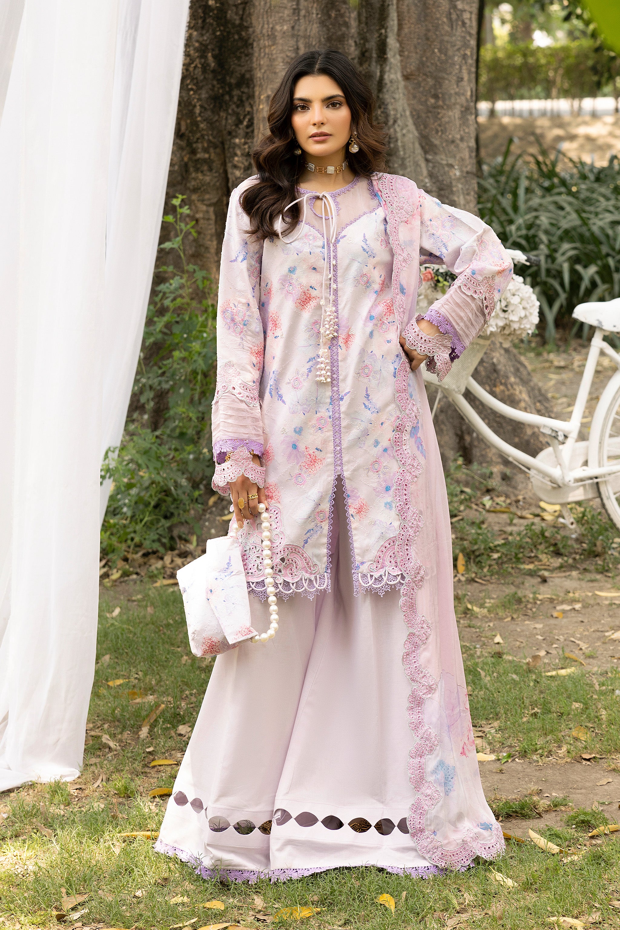 3 Piece Lilac Unstitched Embroidered Lawn - (Vol-108/12)3P-S-25-D3 - SAFANOOR