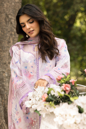 3 Piece Lilac Unstitched Embroidered Lawn - (Vol-108/12)3P-S-25-D3 - SAFANOOR
