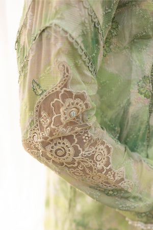 3 Piece Mint Green Unstitched Embroidered Lawn - (Vol-108/12)3P-S-25-D4 - SAFANOOR