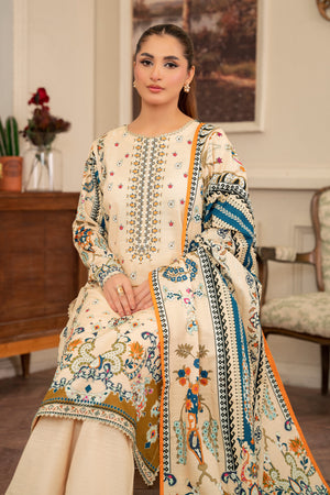 3 Piece Pearl Unstitched Printed Khaddar - (Vol-109/09)D4 - SAFANOOR